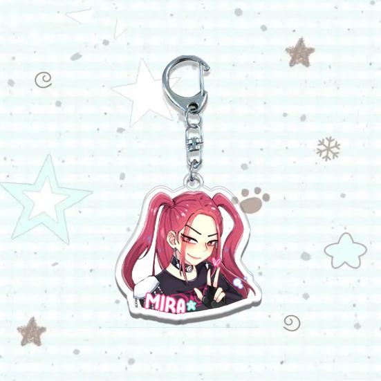 Yousheng Hexenjäger Schlüsselanhänger Reichhaltige Charaktermodellierung Leichter Tragbarer Schlüsselanhänger Lebendige Farbe Anime Mädchen Anhänger Schlüsselhalter