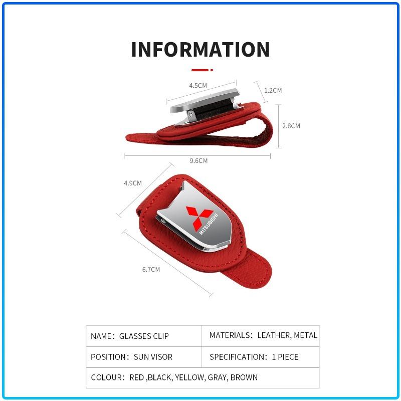 Auto Sun Visor Glasses Box Sunglasses Clip Card Ticket Holder Stand For Mitsubishi Lancer Lancer ASX Outlander 2 3 Pajero Mirage Exzos Pajero 4