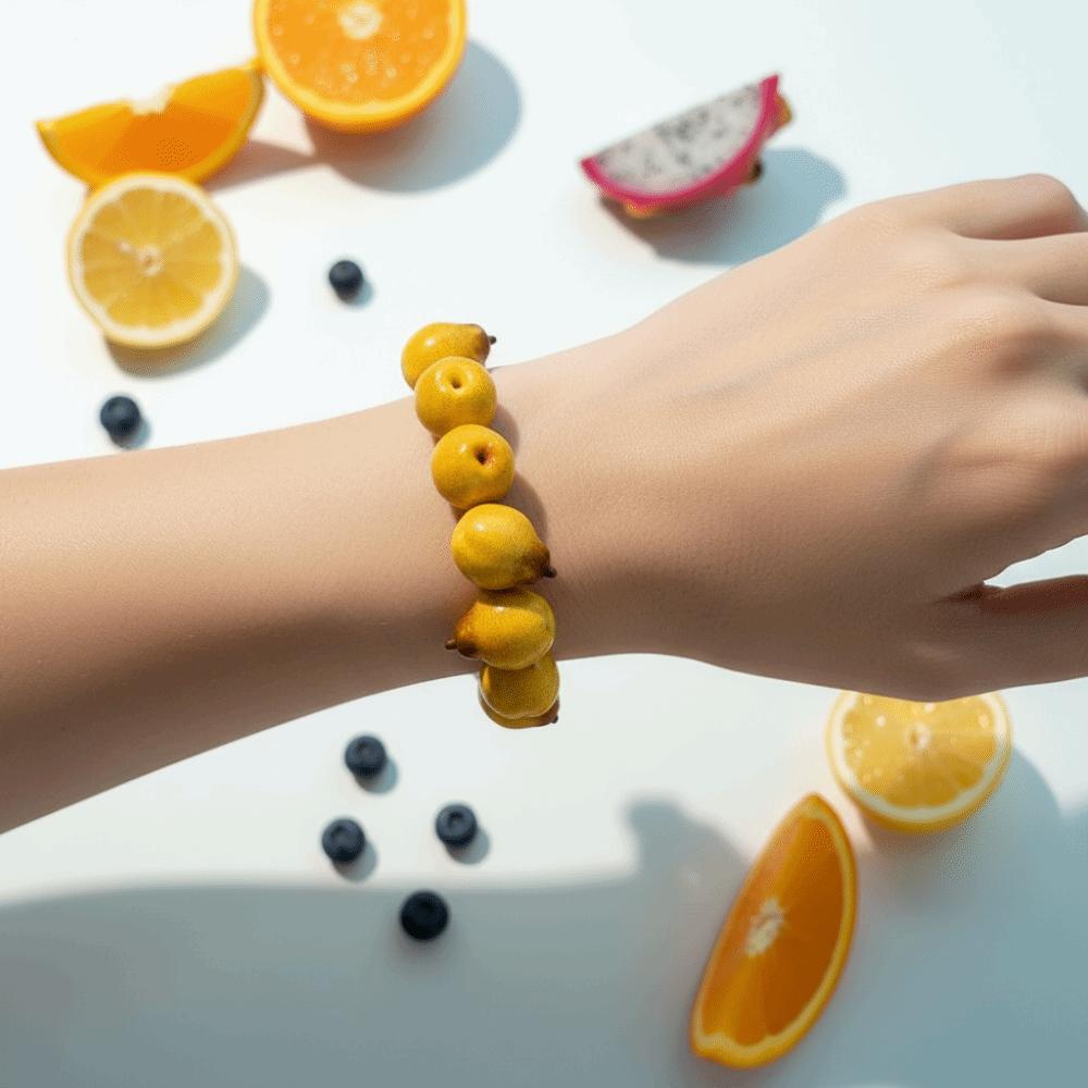 Resin Summer Dopamine Wrist Jewelry Cartoon Y2K Beaded Bracelet Theme Park Travel Outfits