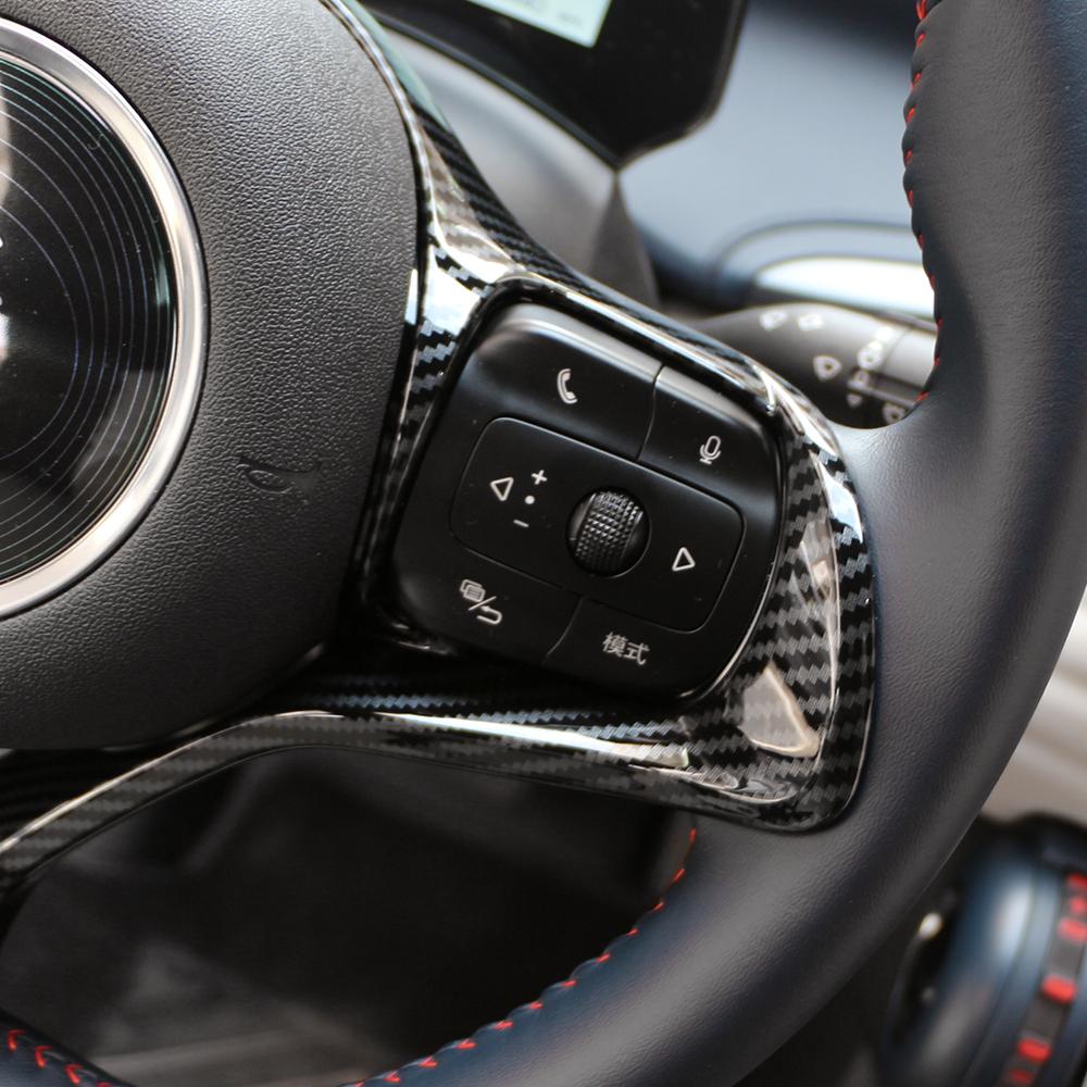 Carbon Fiber Car Inner Steering Wheel Cover Sticker Trim for BYD Atto3 Atto 3 2025 2025 Yuan Plus Dolphin Accessories