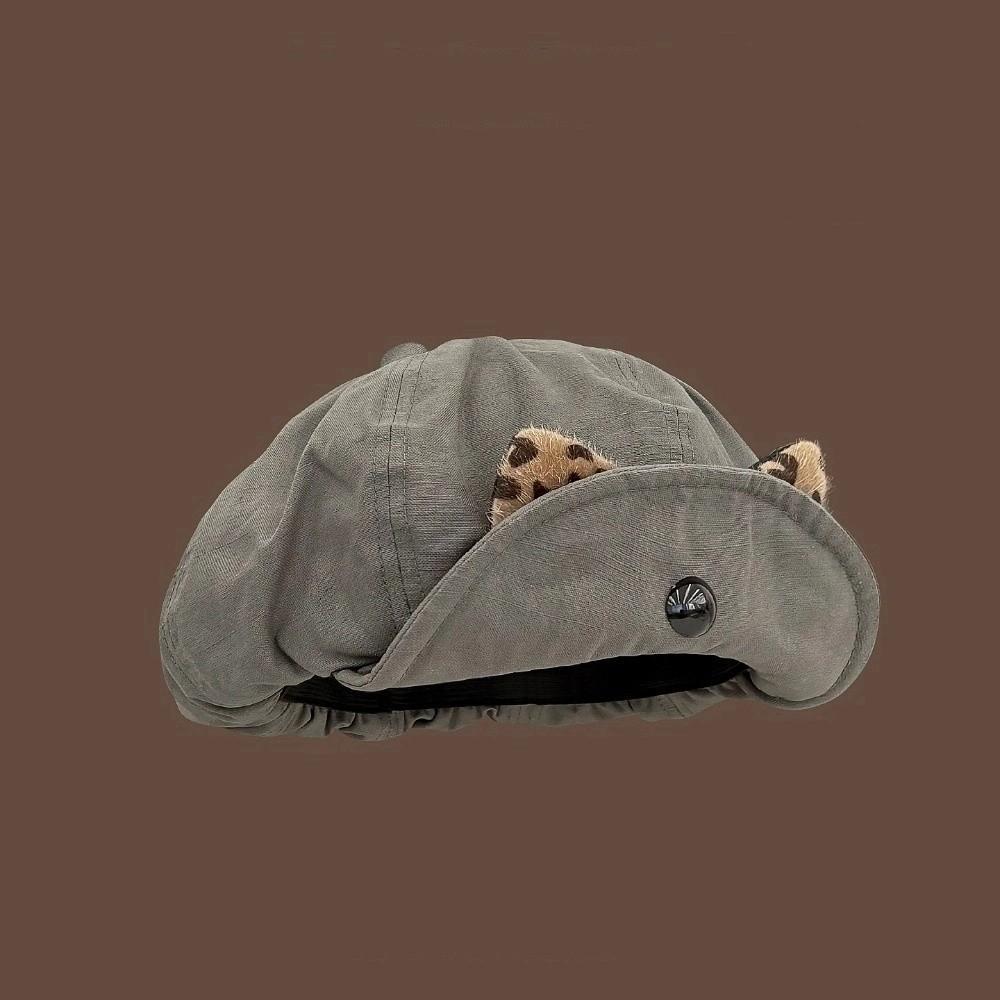 

Береты художника в стиле Y2k, винтажная шапочка-бини, берет с кошачьими ушками, лето и осень