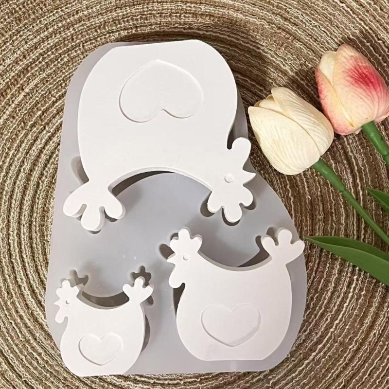 Hen Candle Mould Chicken Silicone Molds Ornament Molds Animals Castings Molds Handmade Plasters Molds Craft Supplies