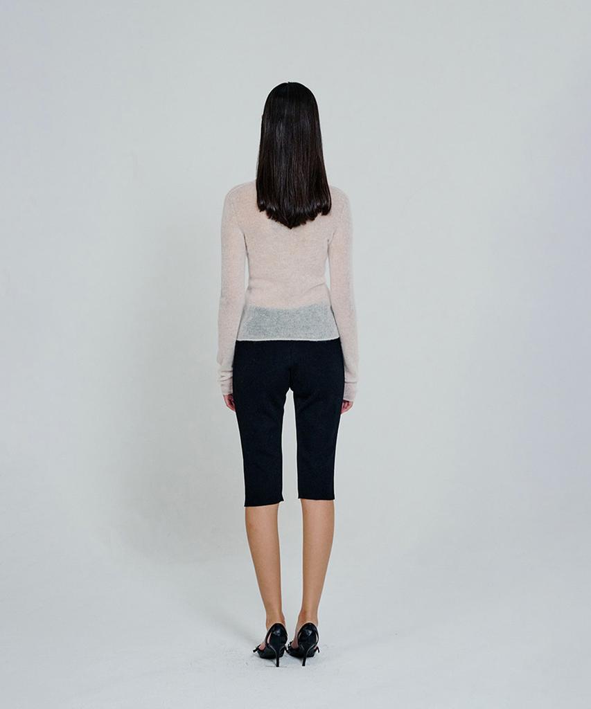 Deoaeteus Knit Capri Pants_Black