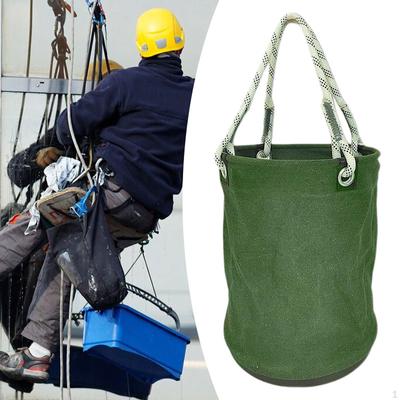 Balde de lona com base PP estilo bolsa dobrável multiuso profissional ferramenta armazenamento