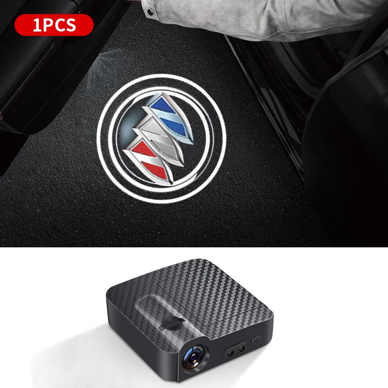1/2Pcs New Car Door Light LED Welcome Lamp DIY Logo Accessories For Buick Encore enclave royaum Park Avenue Envista GL8 GL6