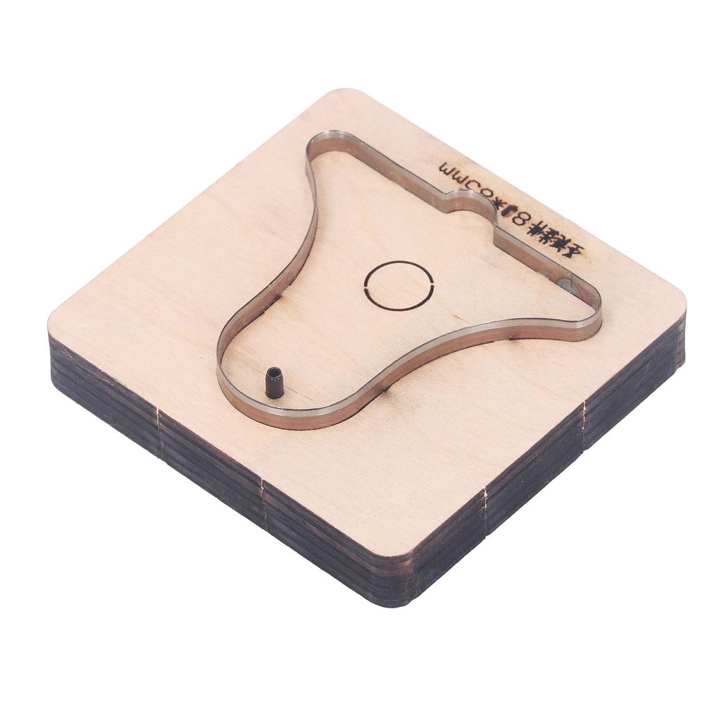 Leather Cutting Die Bell Pendant with Hole Pattern Alloy Wood Leather Punching Mold for Crafts DIY