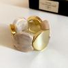Elegant Acrylic Round Elastic Bracelet 2026 - European & American Style, Exaggerated Luxe Commute Jewelry, High-End Feel.