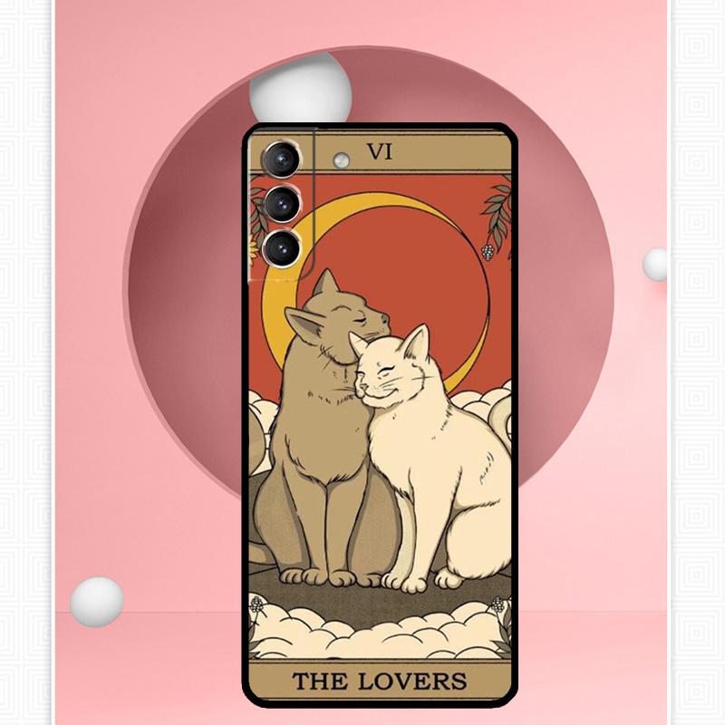 Cats Tarot Witchcraft Case For Samsung Galaxy S25 Ultra S20 S21 S22 S23 S24 Ultra S9 S10 Plus S25 FE Cover Funda