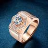 WOSIKATE Luxury  CopperWith 18K Rose Gold Plated Ring For Men Domineering Index Finger Ring Fashion Jewelry Business Ring