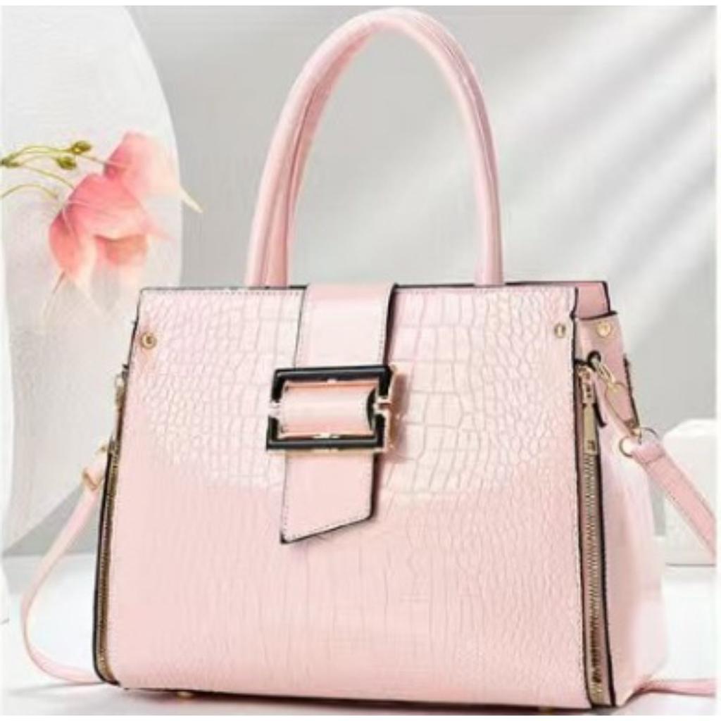 Neues Design Steinmuster Mode Handtasche Helles Leder Reißverschluss Erstellen Sie Handtasche mit Schultertaschen-Stil Damen-Tasche