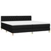 Maison Exclusive - Sommier à lattes de lit avec matelas Noir 200x200 cm Tissu