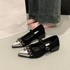 2025 new women's shoes French small fragrant style pointed single shoes women's shallow mouth Mary Jane high heels thick heel shoes children