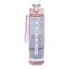 2000ml Stylish Women's Water Bottle with Straw & Scale - Portable for Outdoor & Sports