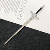 Ancient High-Grade Alloy Sword Hairpin: Color-Preserving Electroplated Hanfu Hair Accessory for Updos