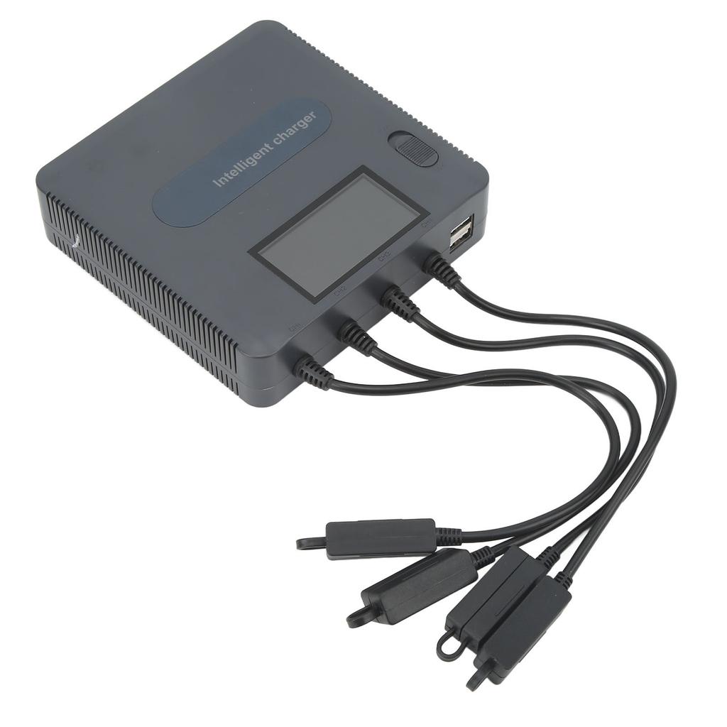 LCD Display Battery Charger Fast Charging Smart Battery Charging Hub for DJI Mavic AIR 2 Mavic AIR 2S UAV Grey 100‑240V