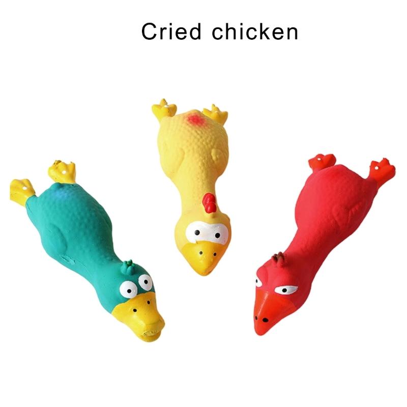 Pet Toy Teething Toy Chicken Toy with Sound Molar Pet Chew for Teething Toy Chicken Reward Molar Toy for Puppy
