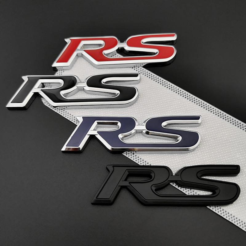 3D Metal Car Letters For Honda RS Emblem FIT Jazz Civic HRV Jade RS Logo Sport Badge Front Grille Trunk Stickers Acceessories