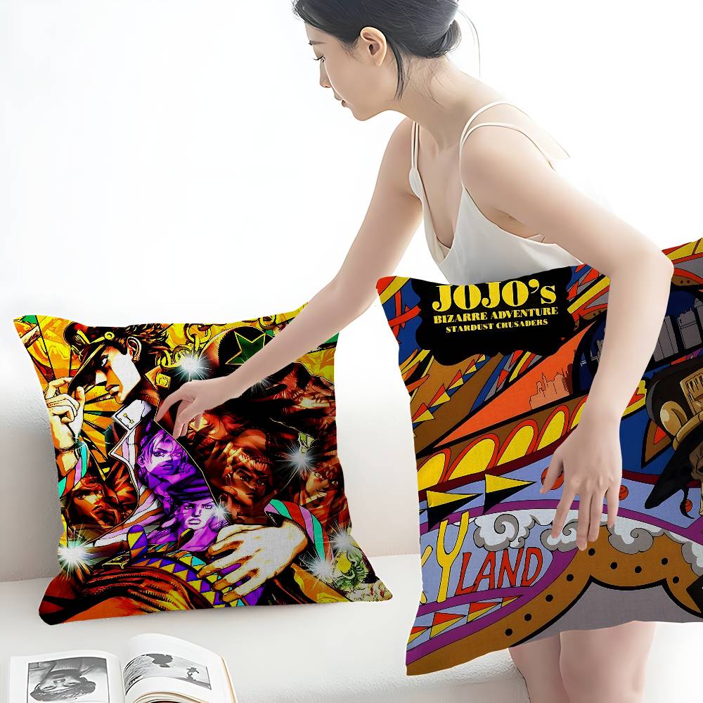 Classic Anime J-Jojo B-Bizarre A-Adventure Pillow Anime Pillow Sofa Bed Head Pillow Cover Cushion Cover 45X45 Cm Fashion