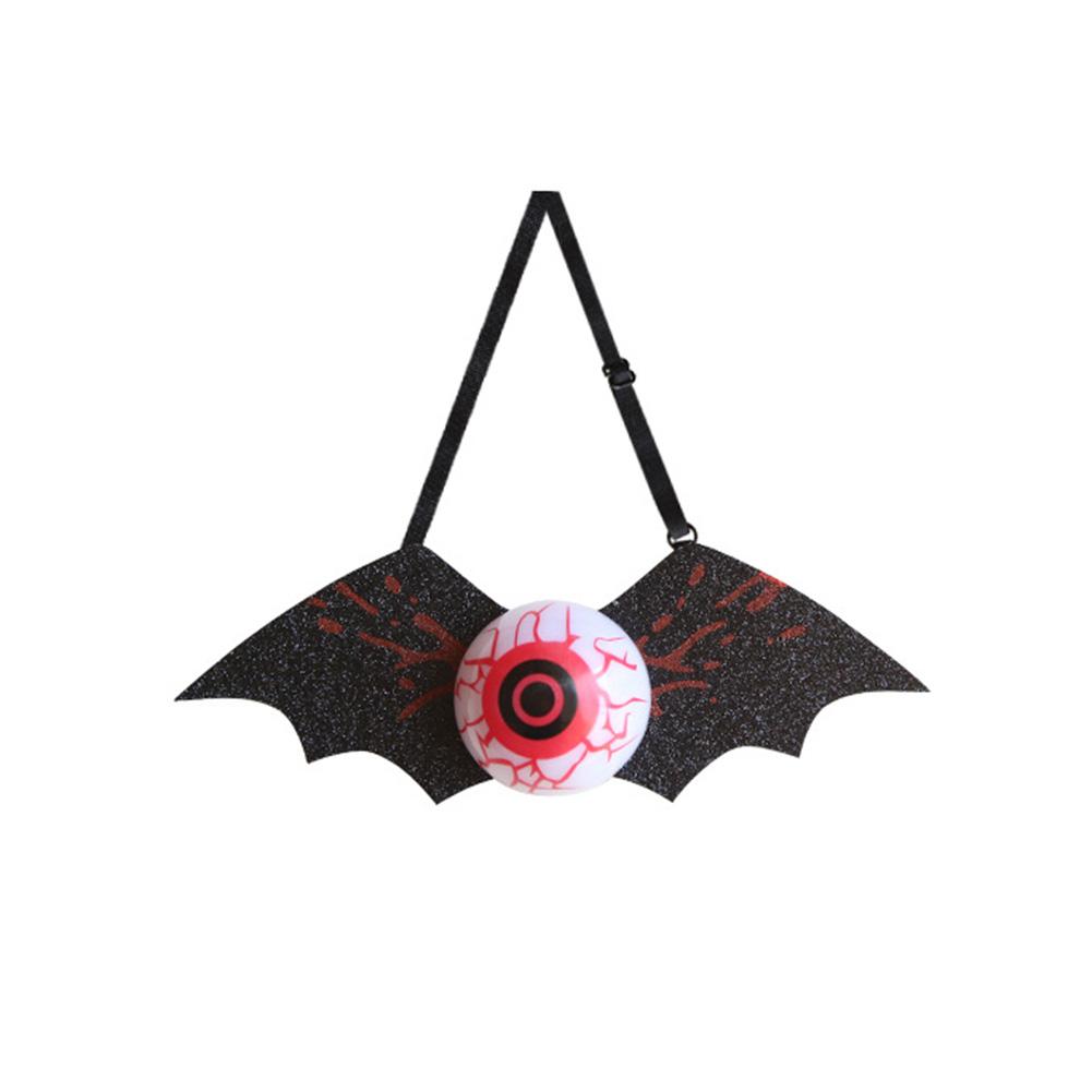 

Halloween Eyeball Glow Tie Spooky Light Up Bat Shape Creepy Halloween Dance Party Decor Glow Eyeball Necktie Kids/Adults Halloween Accessory #03