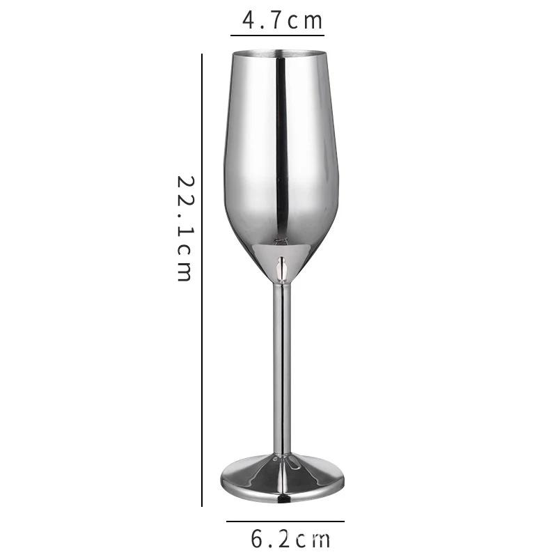 220/500ml Edelstahl Weinglas Cocktailkelch Rotweinglas Kreatives Metallweinglas Champagnerkelch für Bar Restaurant