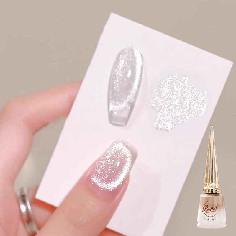 

1pcs 15ml Cat Magnetic Gel Nail Polish-CAT EYES High Transparency Easy Sparkling Shine,Perfect for Women Gift For Summer белый