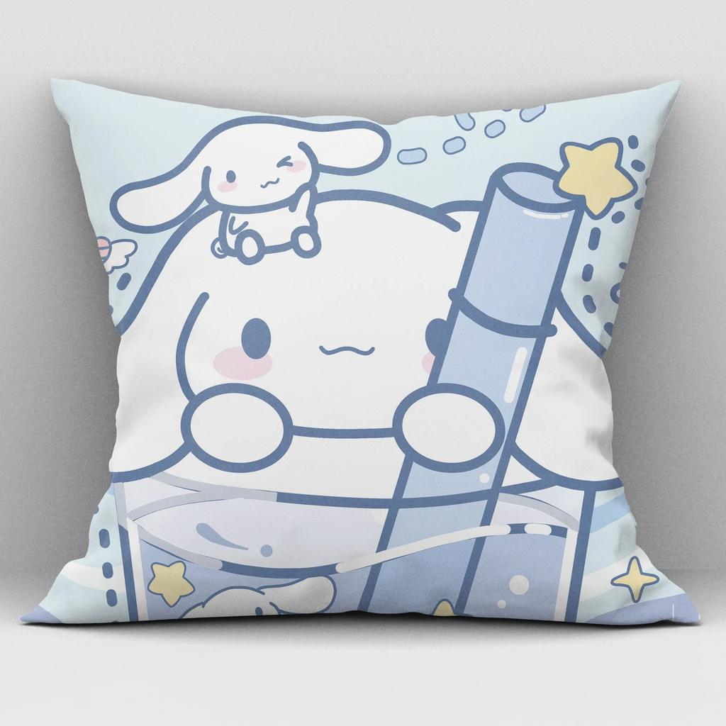 Sanrio Cinnamon Dog Big Eared Dog Pillow Cover Living Room Sofa Cushion Cover Kawaii Room Decoration Birthday Gift Gift
