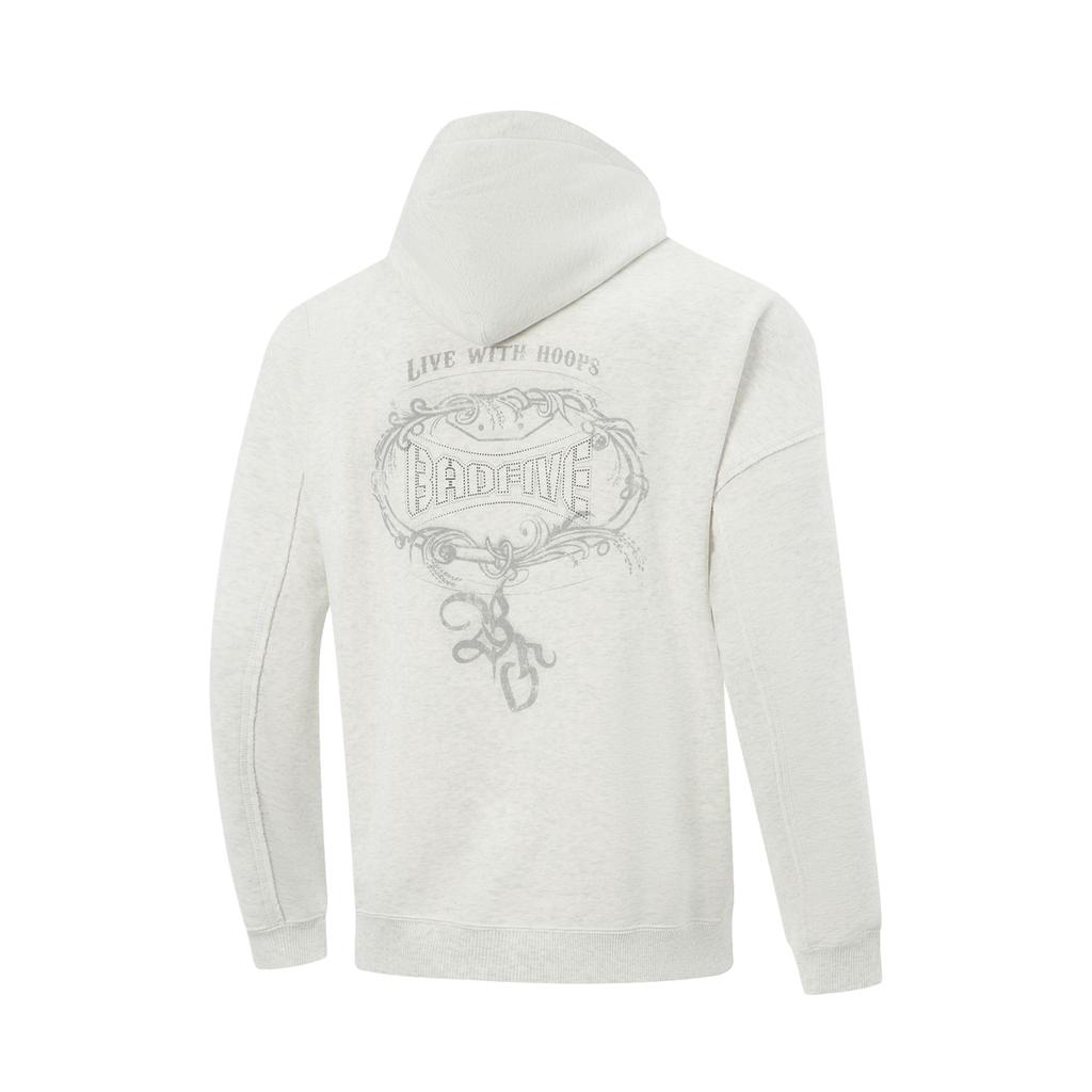 Li Ning Badfive Letter Print Sports Casual Fashion Hoodie Men hoodies AWDVG63-3