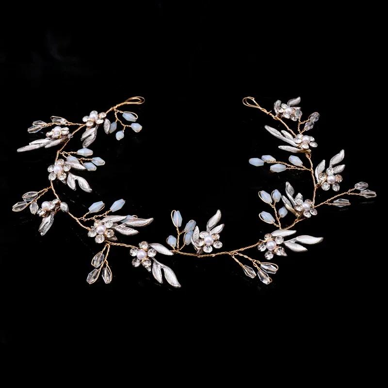 Handmade Crystal Flower Headband Tiaras Hairband for Women Bride Queen Party Wedding Bridal Hair Accessories Jewelry Band Gifts