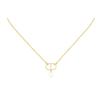 CD-Serie Runde Perle Harz Metall Halskette Damen Halskette Gold N1390PTCRS-D301