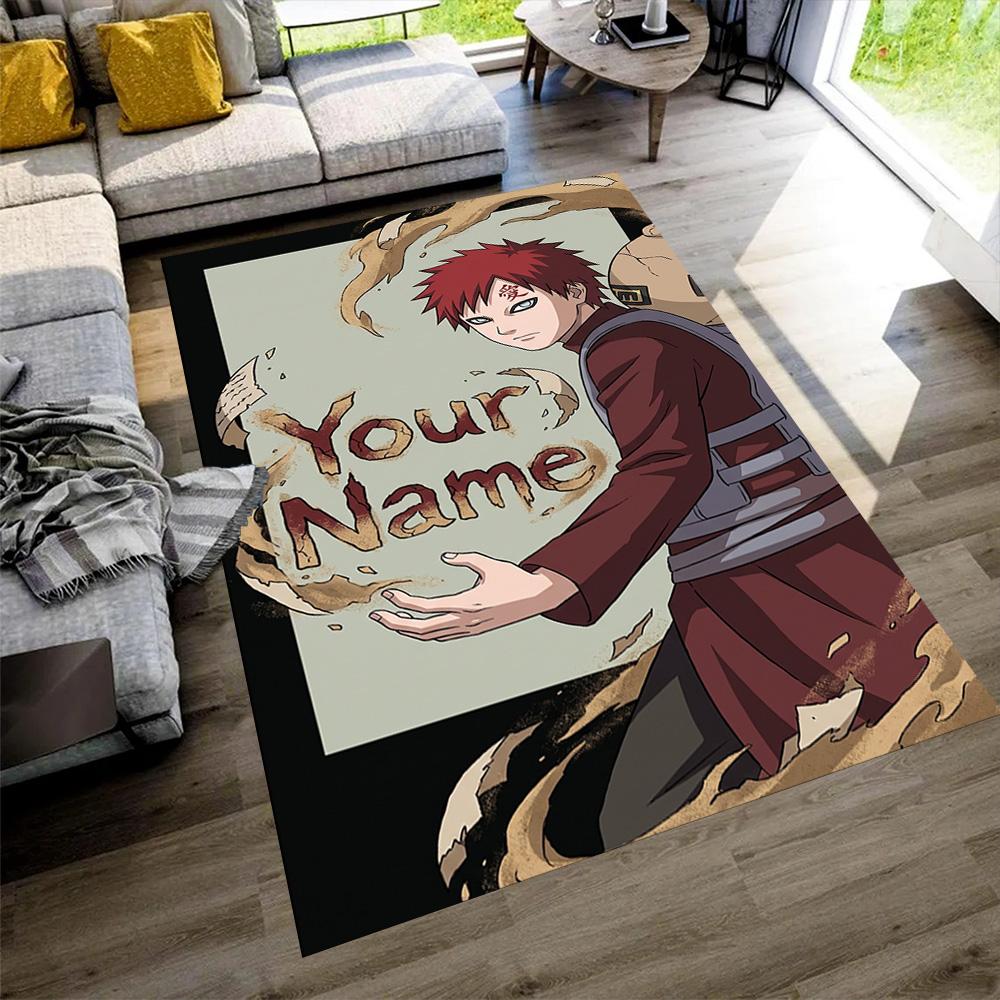 Naruto Character Customizable Name Floor Mat Design for Outdoor Bedrooms Study room Kitchen Anti-slip Rug Anime Office Decor Wedding Party Gift