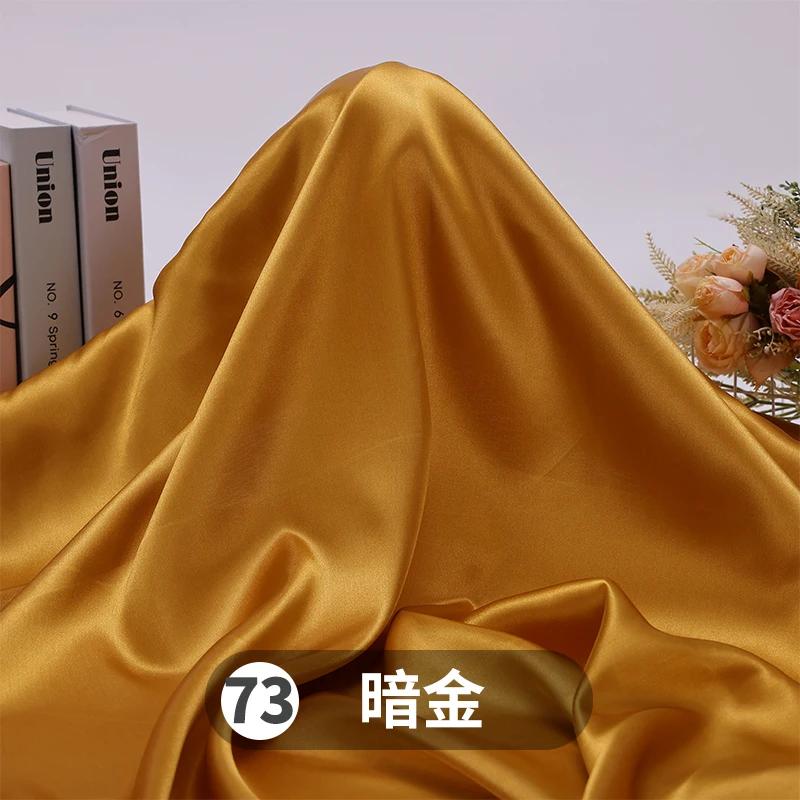 Soft Smooth Satin Fabric By The Meter for Clothes Hanfu Gift Box Lining Wedding Decoration DIY Sewing Cloth Plain White Purple