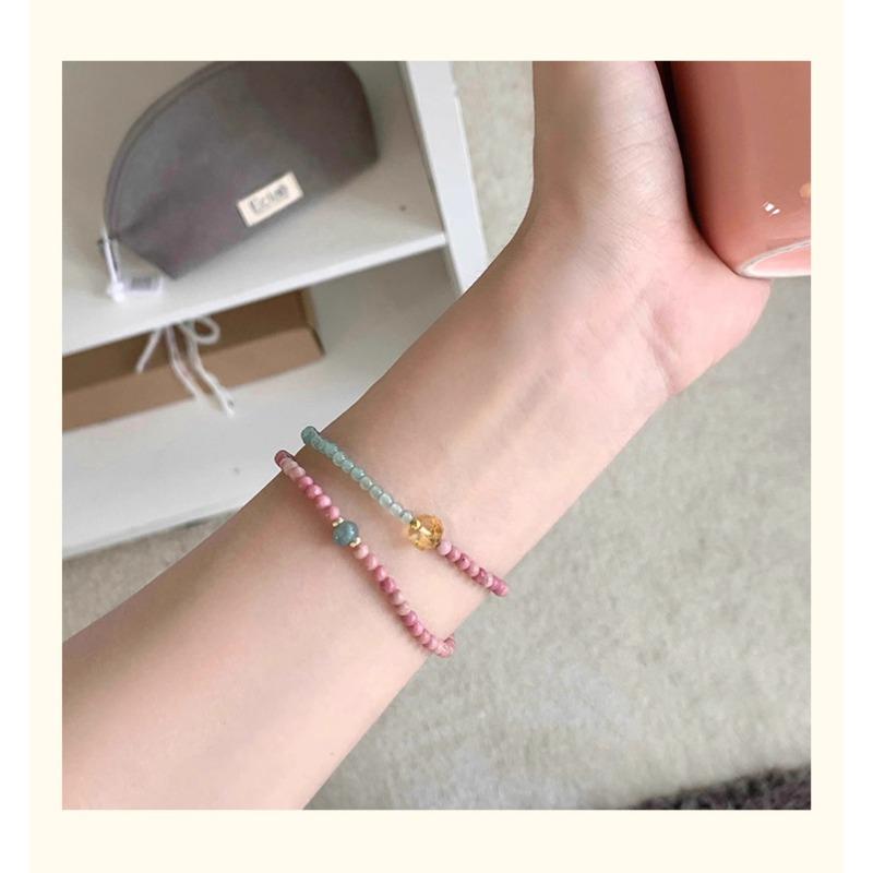High End Light Luxury Natural Stone Handmade Beaded Bracelet Chinese Style Womens Hand Jewelry