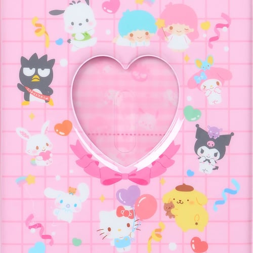 Sanrio (SANRIO) L-Size Photo Pocket Album (Enjoy Idol) Sanrio Characters PVC, Approx. 18cm W x 3.3cm D x 22cm H, 6-Hole Type, 12 Sheets (48 Pockets),