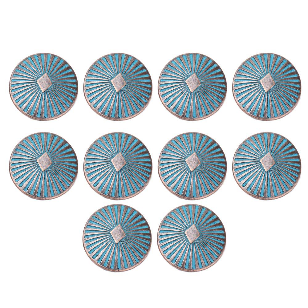 20pcs Single Hole Metal Shank Buttons Round Shape Decorative Sewing Buttons For Coat
