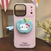 Film-Style Cute Cartoon MagSafe Magnetic Bracket with Strong Adsorption and Retractable Desktop Airbag for Trendy Females