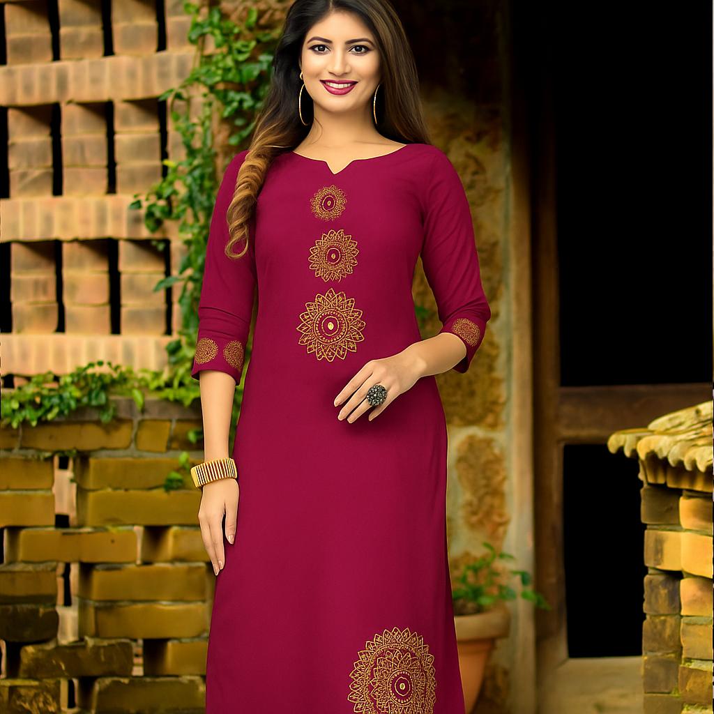 

Модное платье с V-образным вырезом, принт по всей поверхности, традиционный мусульманский дизайн, этническая женская курта с принтом, праздничный и радостный стиль XL золотой