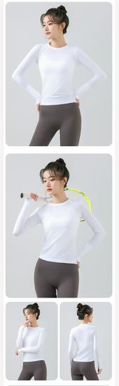 Women's Autumn/Winter Long Sleeve Round Neck Yoga & Fitness Top