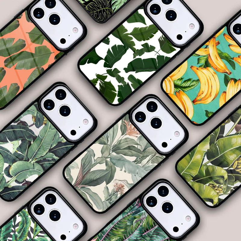 Banana Leaf Phone Case For IPhone 17 16e 15 14 13 12 11 Pro Max Air Mini Soft Protective Cover