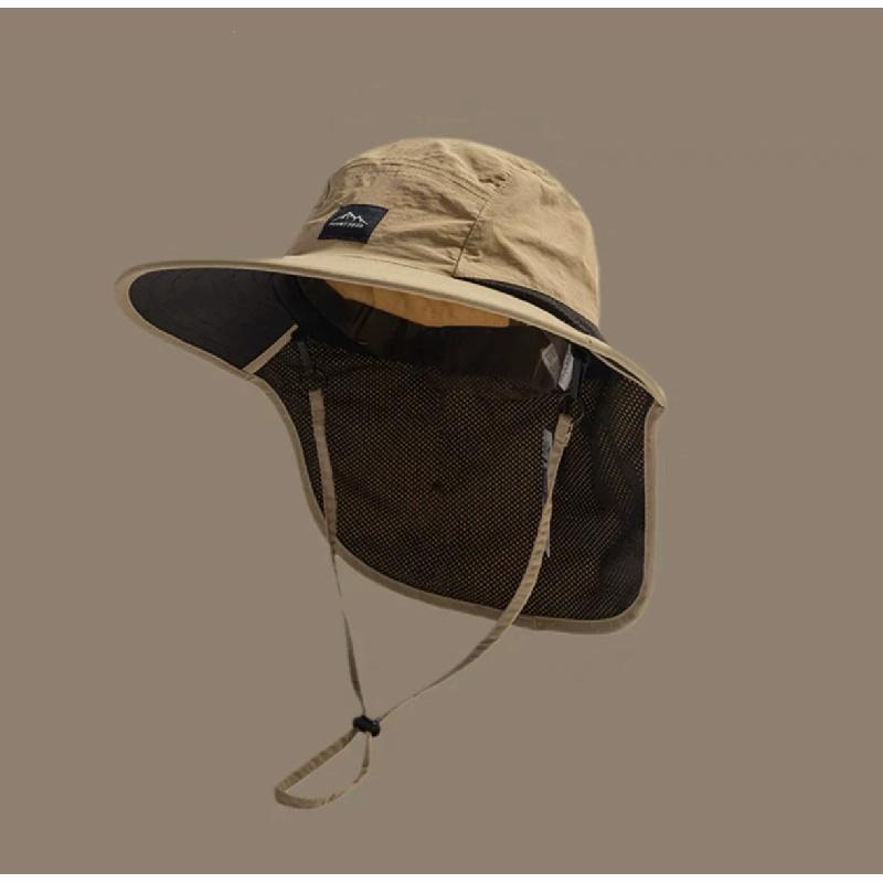 

Outdoor sun protection hats for men and women, summer neck protection, UV protection, fisherman hats, parent-child style, camping and hiking hats, 3 pieces хаки