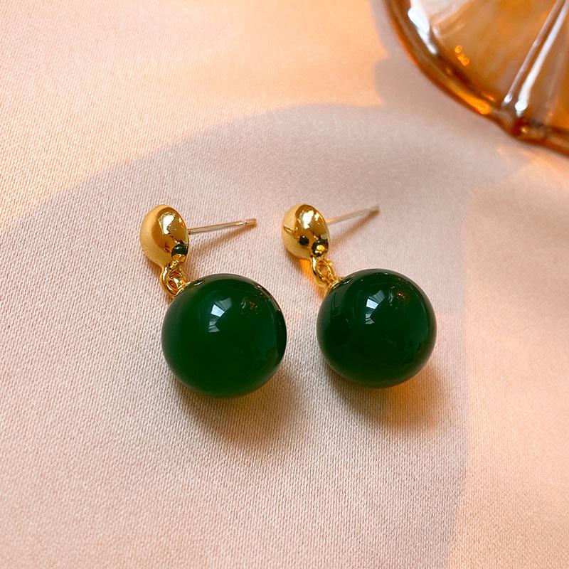 Elegante Ohrringe mit französischen Zirkonperlen - Echtsilber vergoldet, luxuriöse Ohrstecker für Frauen