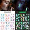10Pcs/set Luminous Tattoo Stickers Temporary Colorful Butterfly Cute Tattoo Stickers Children's Body Fake Tattoo