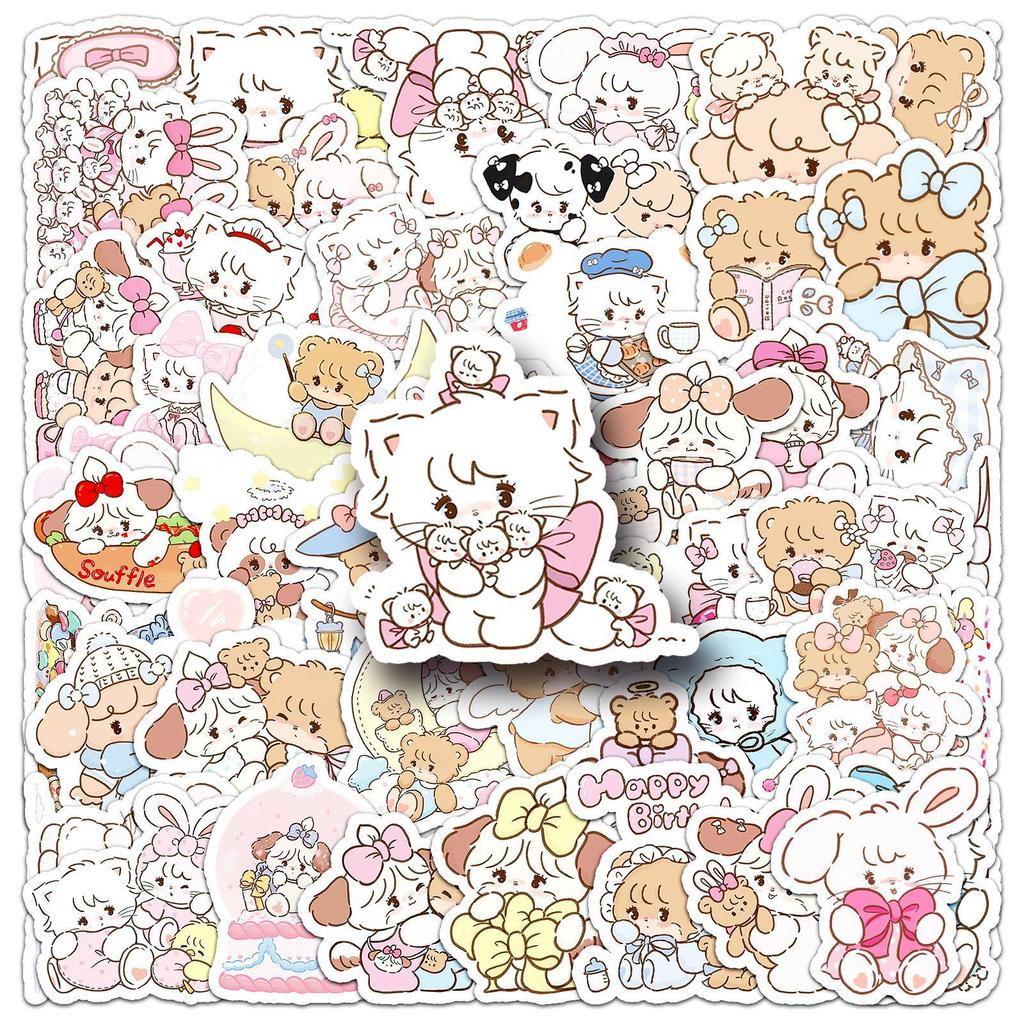 56 Cute Animal Cartoon Mikko Stickers - Waterproof DIY Decoration for Journal & Thermos Cup