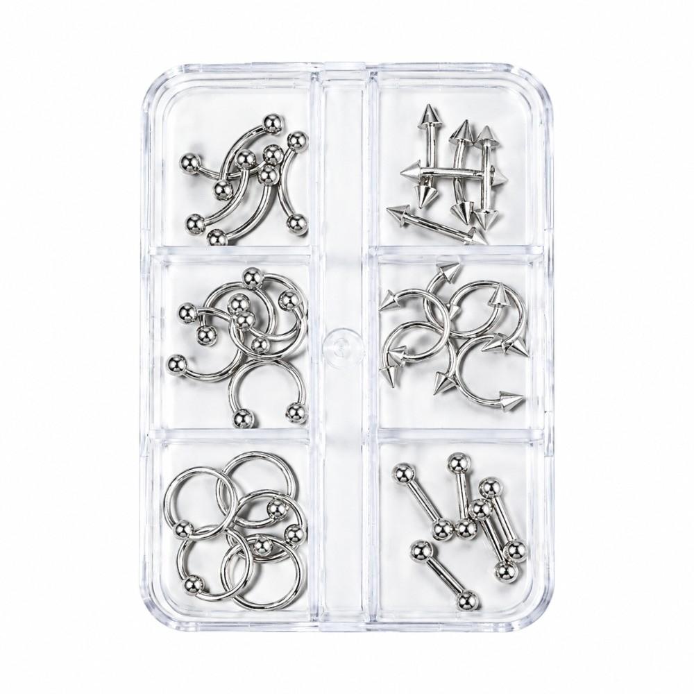 6/12 Grids Nail Art Rivets Kit Metal Nail Art Studs New Piercing Rivets Nail Charms  Gothic