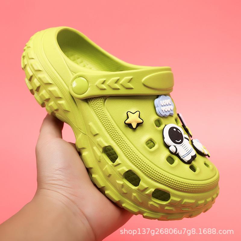 Kids' Platform Clogs with Charms Non-slip Breathable Garden Shoes