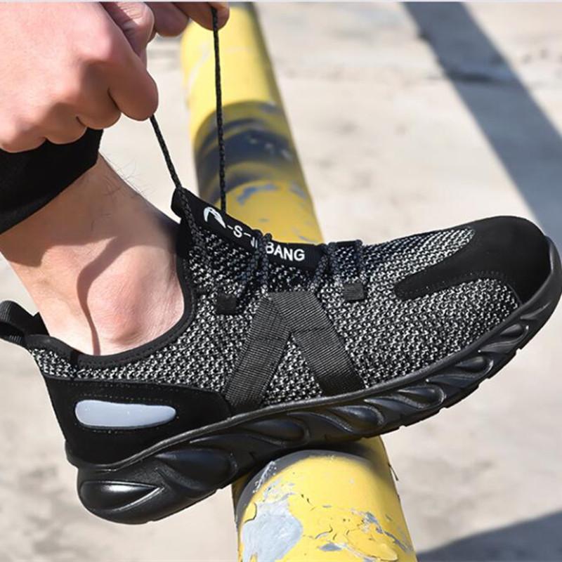 Дышащая рабочая обувь. Мужские защитные ботинки. Противопрокольная защитная обувь — фото 6