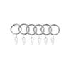 Curtain Drapery Metal Hanging Rings With Plastic Hooks For Curtains And Rods