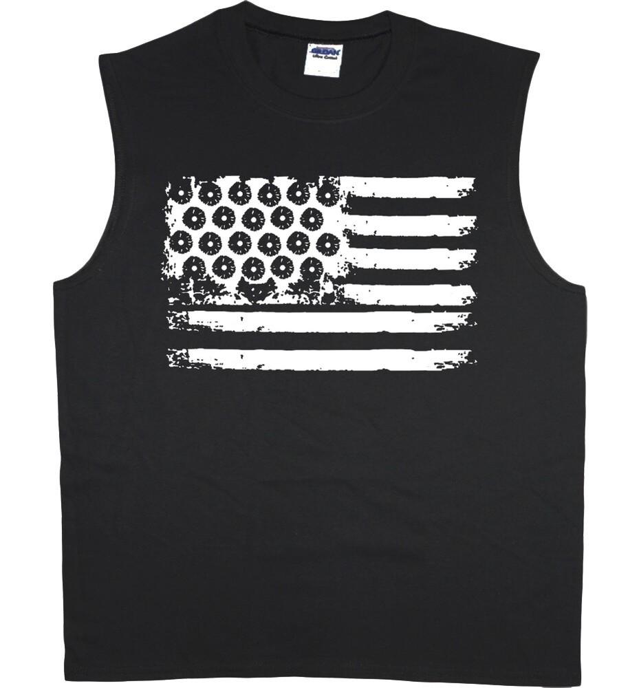 

American Flag T-shirt Mens Muscle Tee Sleeveless Tee Shirt Apparel Unisex T-Shirt XXXXL