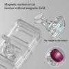 Non-Magnetic Acrylic Cartoon Bear Love Shape Nail Stand False For Cat Eye Gel Press On Nails Display Stand Tips Holder