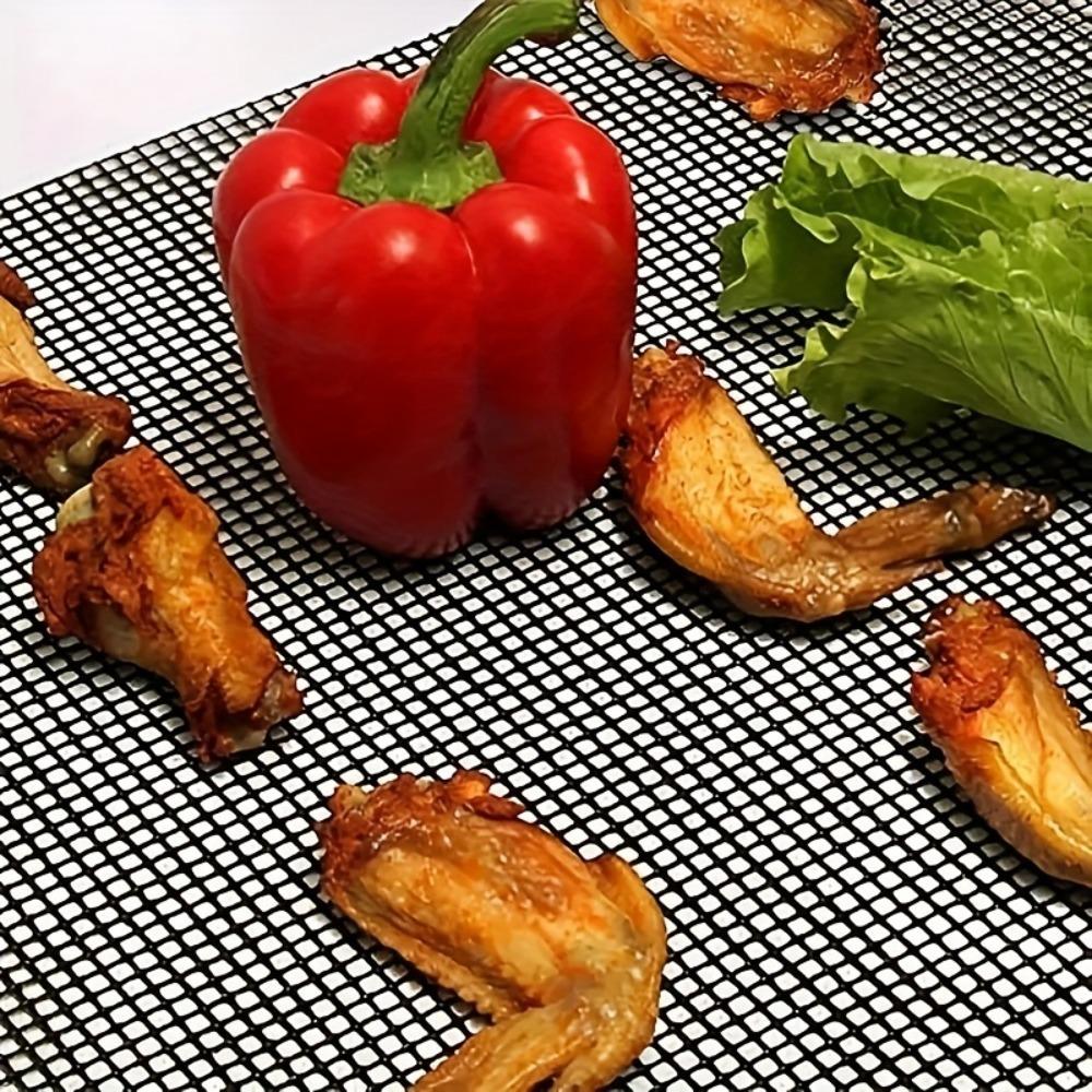 3PCS Heat Resistant BBQ Grilling Net Non-Stick Barbecue Pad Household Grilling Grid Mat  Camping