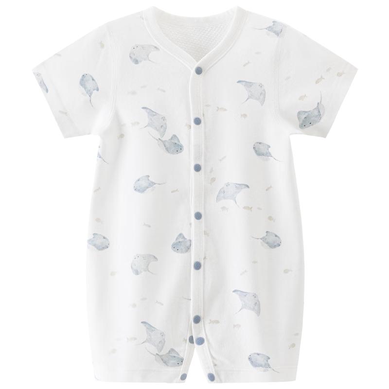 Guaiqixiong Baby Summer Short Sleeve Romper Bodysuit 73